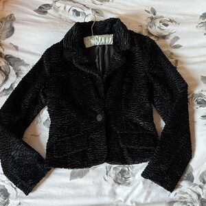 Black faux fur jacket Small, Target Mossimo circa 2010